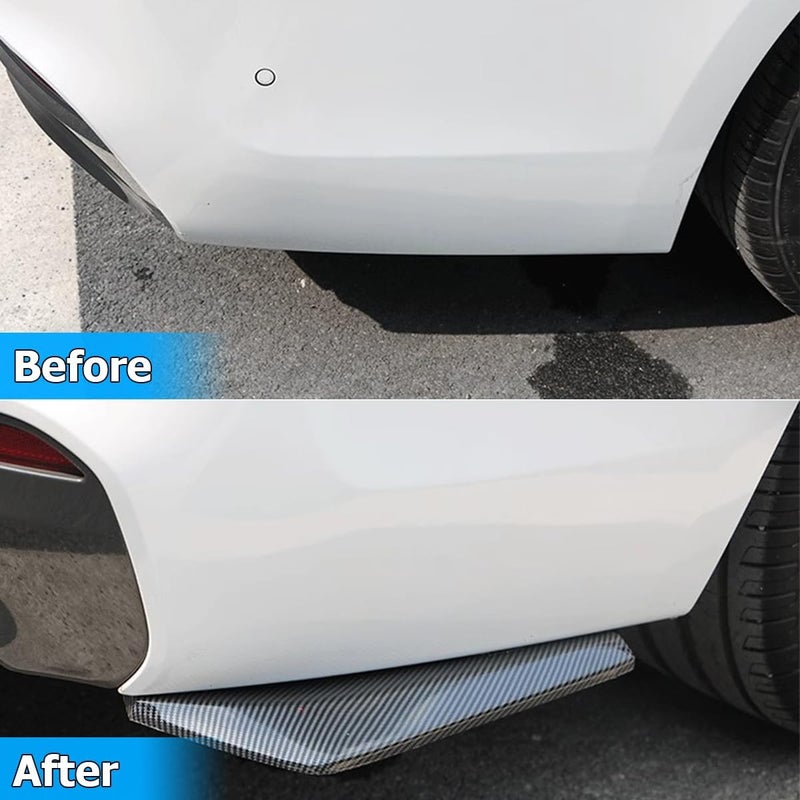 Mandark 2PCS Car Rear Bumper Diffuser Spoilers, Anti-Scratch Vehicle Rear Bumper Lip Diffuser Splitter Canard Protector, Auto Front Bumper Side Skirt Spoiler Splitter Lip Body Kit (Carbon Fiber) - Image 4